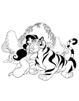 A coloring page of princess